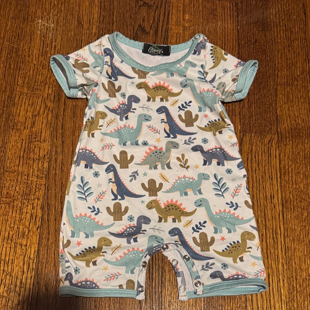 Dinosaur Print Baby Romper